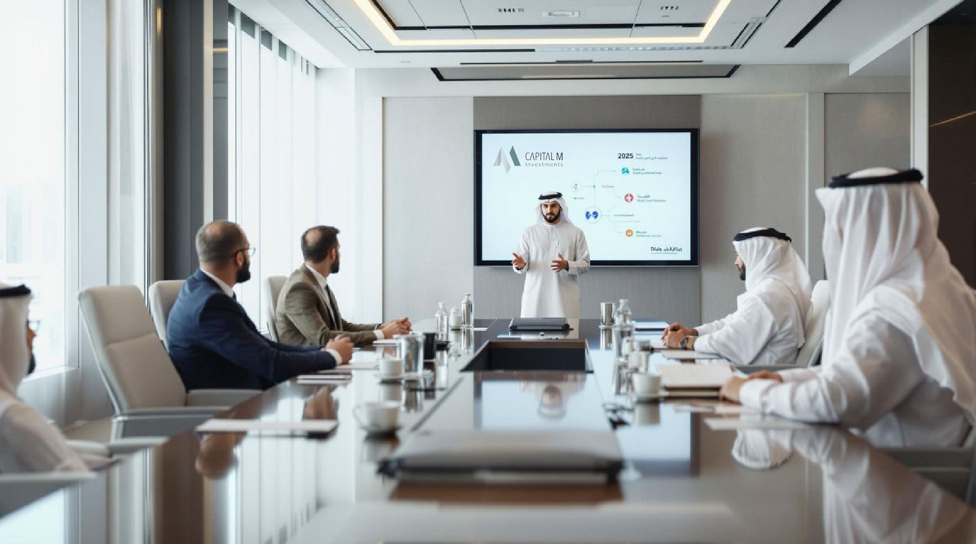 Capital M boardroom meeting